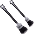 Car Detailing Brush Set for Car Cleaning Kit, Super-Soft Bristles for Interior Detail, Black/Grey, Includes Medium 1