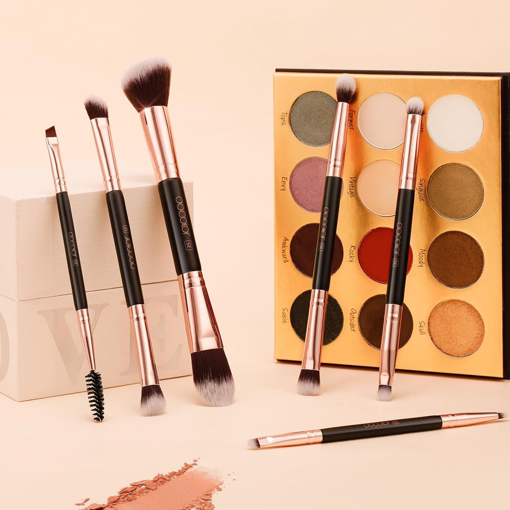 6 Piece Dual-Sided Eyeshadow Brushes - 12 Functions in 1 Set