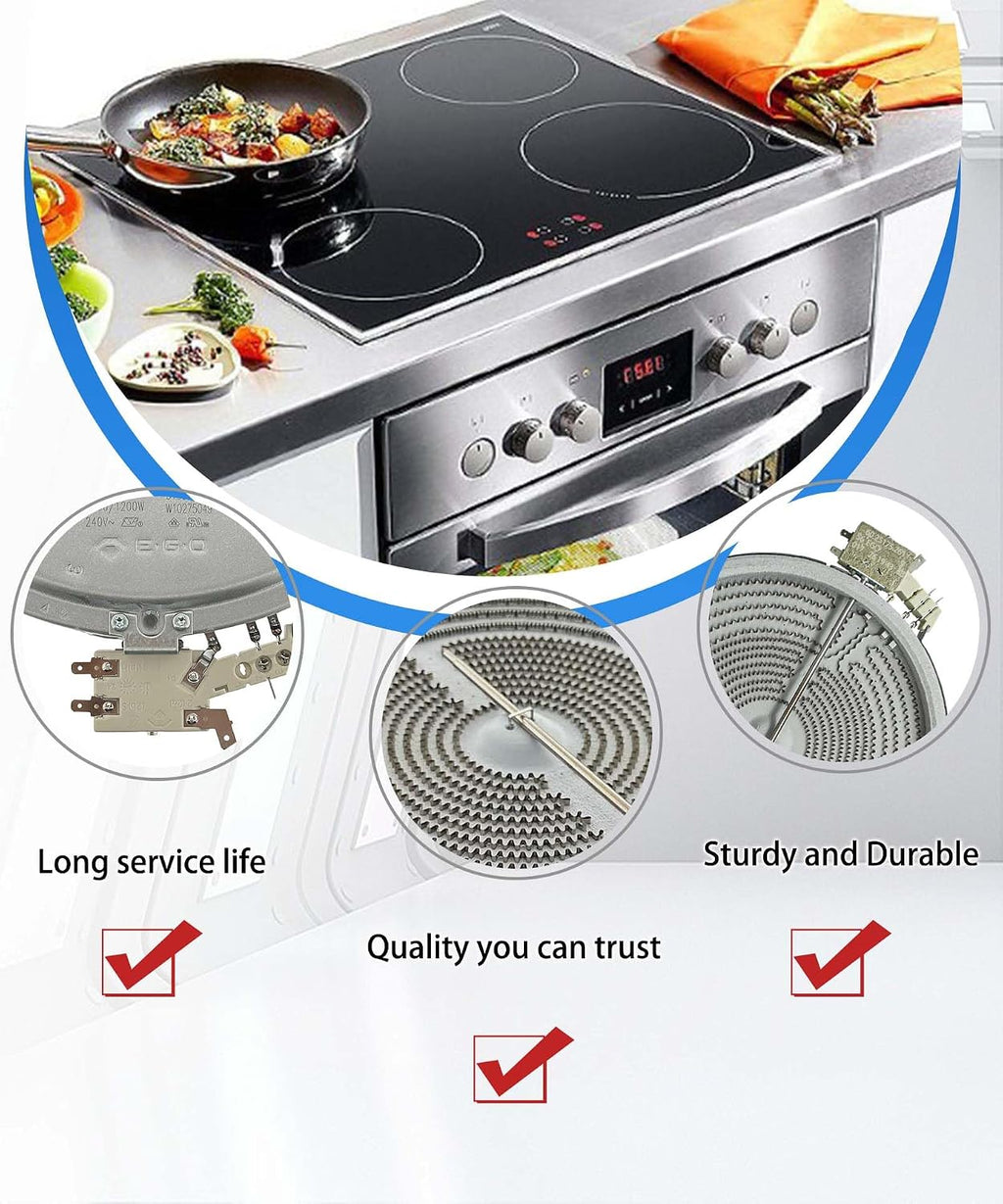 316555800 W10823692 9"/6"Dual Range Radiant Surface Element 2500W/1200W