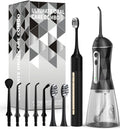 Water Flosser and Electric Toothbrush Combo,2-1 Oral Clean Kit, 5-Speed Sonic Electric Toothbrush & 4-Speed Portable