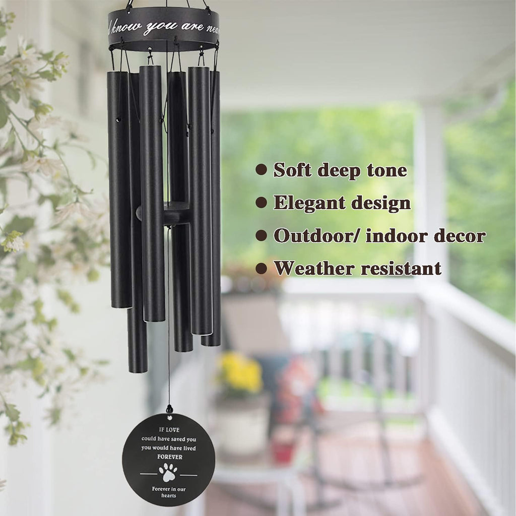 Pet Memorial Wind Chime, 30 Inches Paw Print Pet Remembrance Gift to Honor