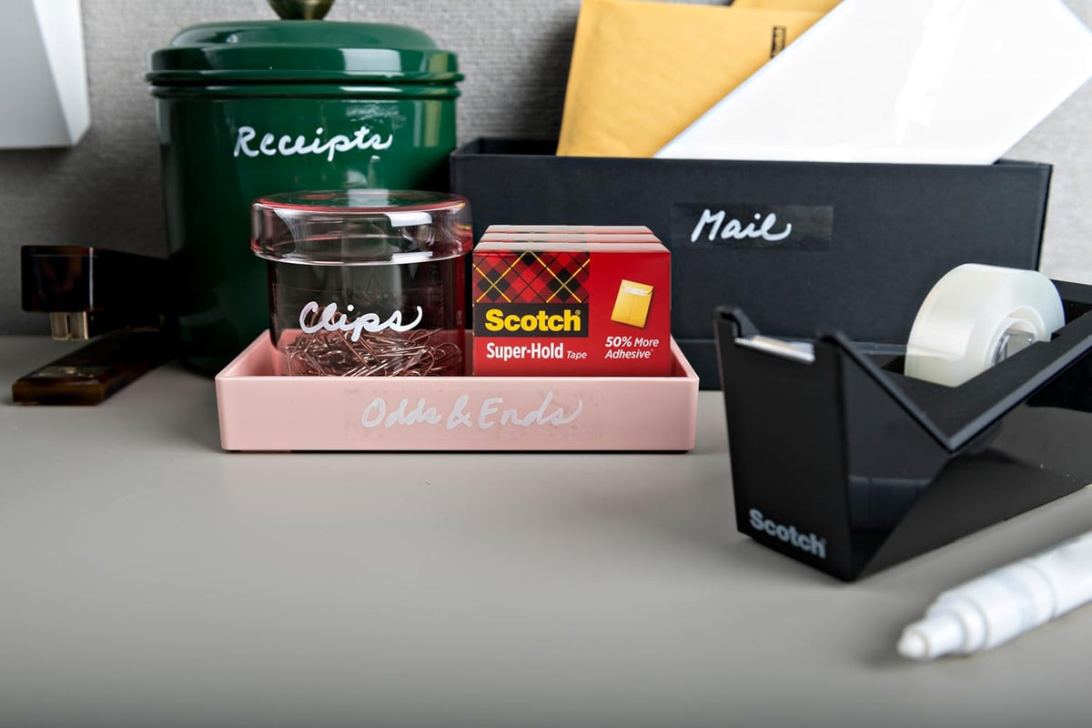 Tape Dispenser Value Pack w Super-Hold Tape, Black Dispenser