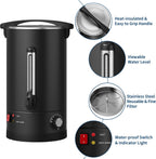 12 L/80 Cups Coffee Urn-3.2 gal Double Wall Commerical Coffee Maker
