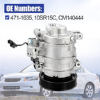 Blrack 471-1635 10SR15C A/C Compressor Fit for Honda Accord Crosstour