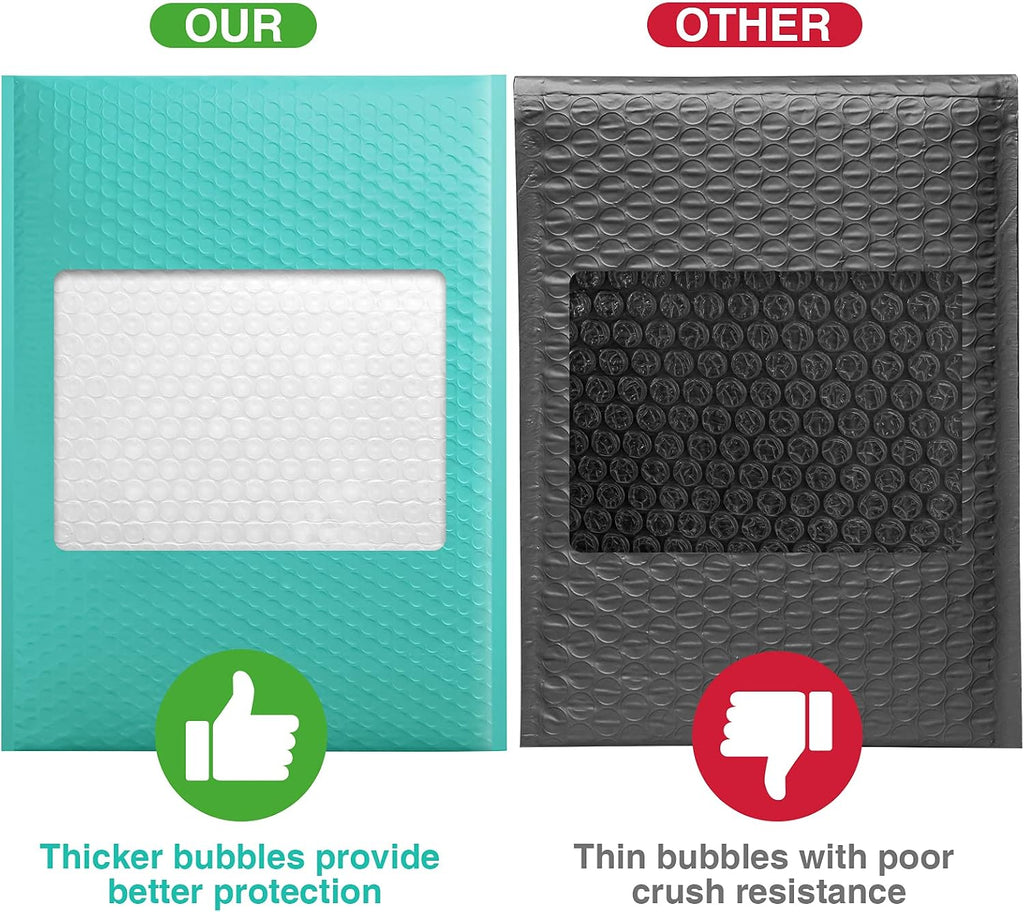 Bubble Mailers 10.5x16 Inch 25Pack Teal Large Padded Envelopes