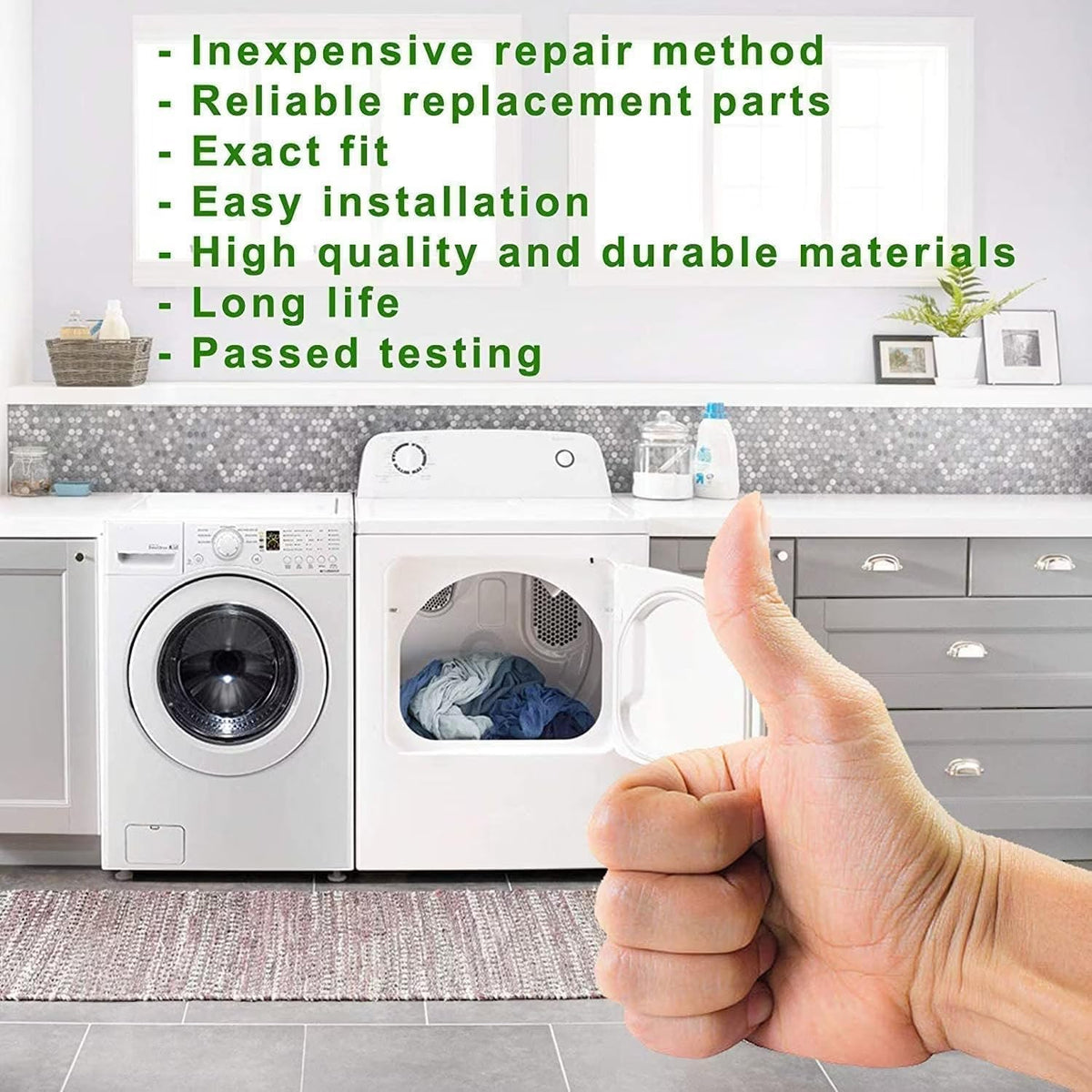 HQRP 2-Pack Gray Duet Washer Dryer Control Knob Compatible with Whirlpool GEW9200LL1 GEW9260PW1 GGW9200LW1 GGW9260PW1 GHW9250MW0 GHW9400PL2 GHW9460PW4 YGEW9200LL1 YGEW9250PW1