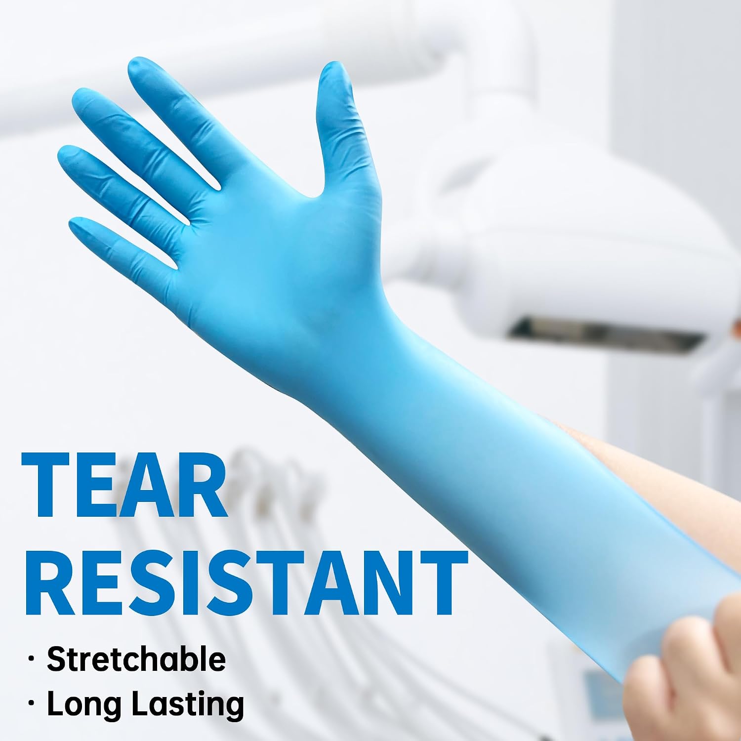 Medical Blue Nitrile Disposable Exam Gloves 4Mil Latex & Powder-Free | Flex • Powder-Free & Latex-Free • Medical •