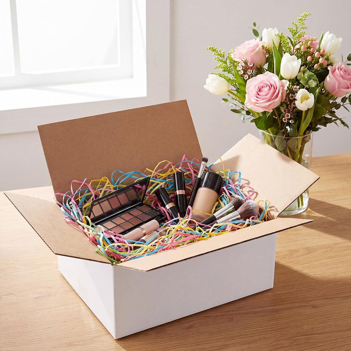9x6x4 Shipping Boxes Set of 30, White Corrugated Cardboard Box
