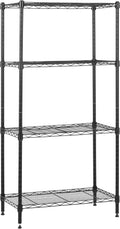 4-Shelf Steel Wire Storage Shelves for Garage, Adjustable Metal Shelving Unit, 200 lbs Per Shelf, 23.2" W x 48" H x