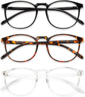 Blue Light Blocking Glasses for Women Men Black/Transparent/Amber | Retro Round,Filter Blue Ray,Computer Gaming
