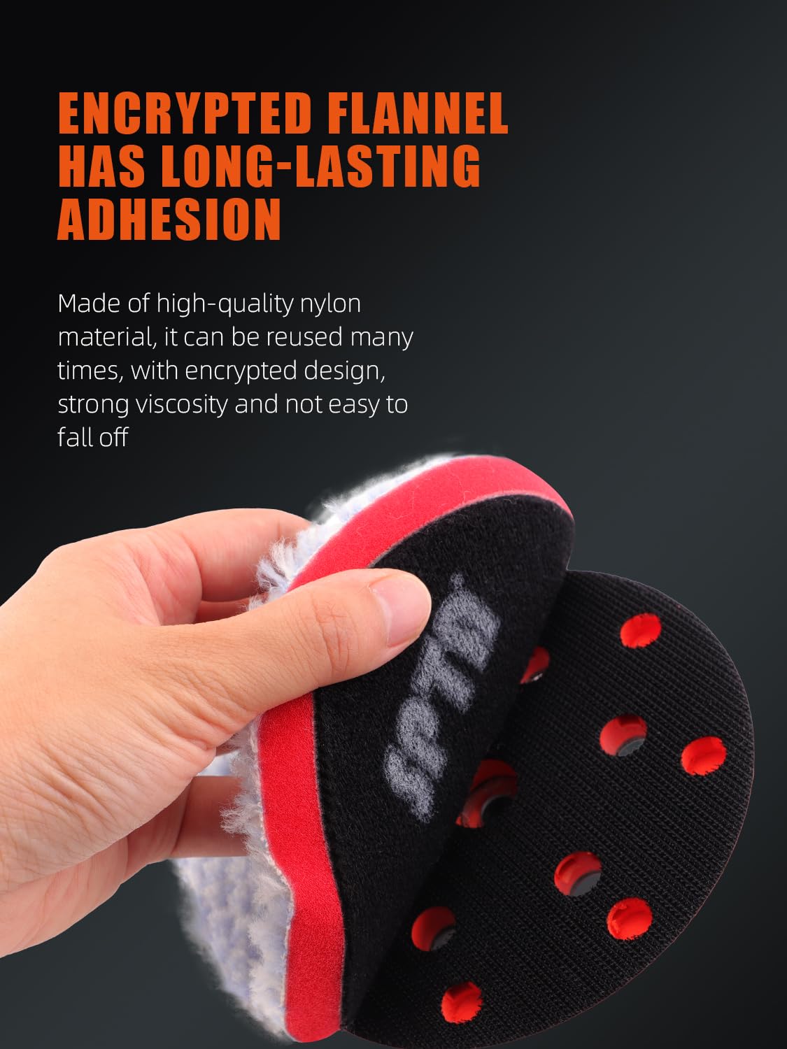 Wool Polishing Pad, 2Pcs 5''(125mm) Coarse Wool Cutting Pad, Coarse Woolen Pad BlueWool Buffing Pads Set with Hook