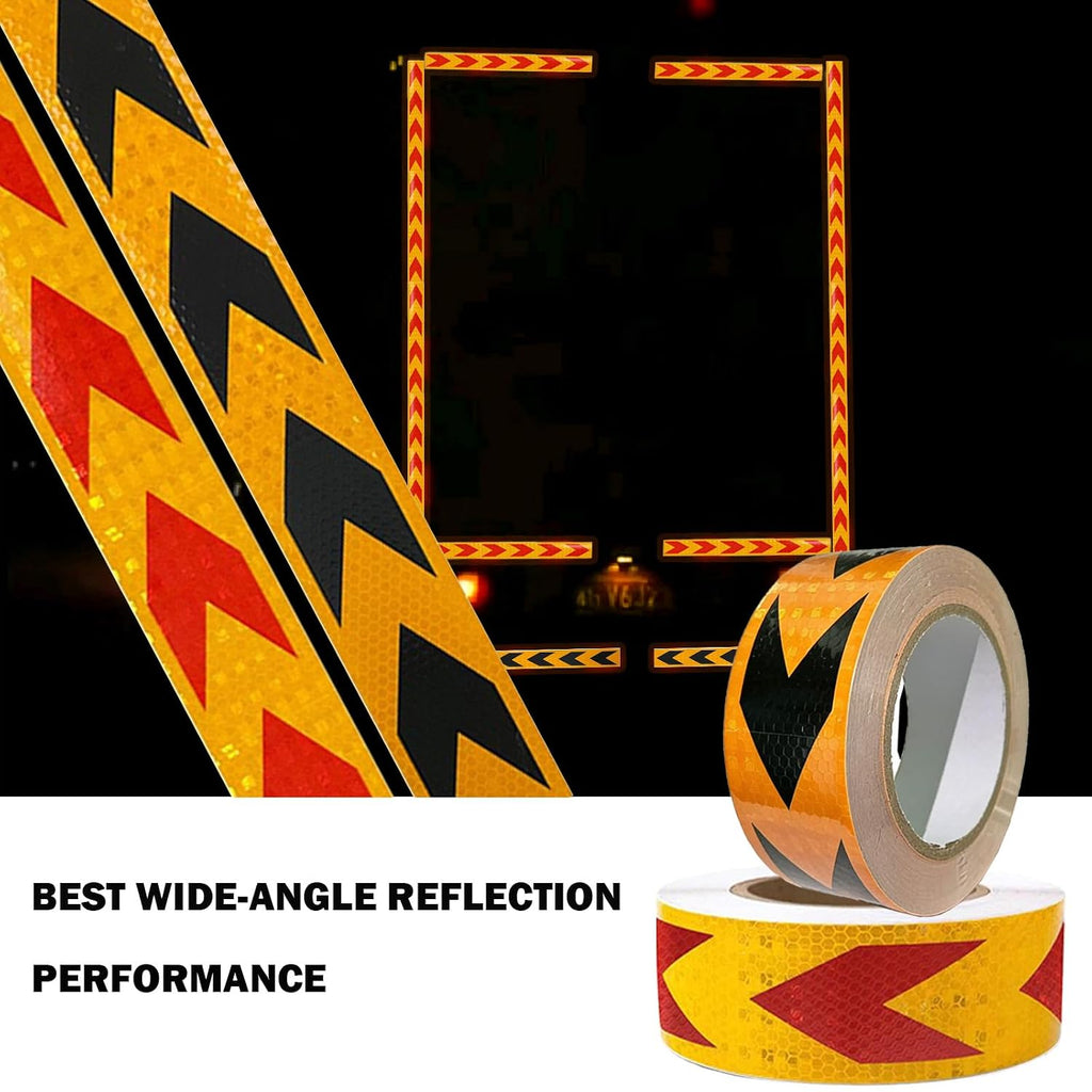Arrow Reflective Tape 2" Outdoor Waterproof High Visibility Strong Adhesive Caution Reflector Safety Warning