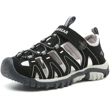 Boys Outdoor Closed-Toe Summer Sport Sandals-Black