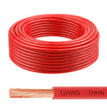 THHN Wire 12 Gauge 50 FT, 12 AWG Stranded OFC Copper Electrical Building Wire with Nylon Jacket PVC Insulation, Rated
