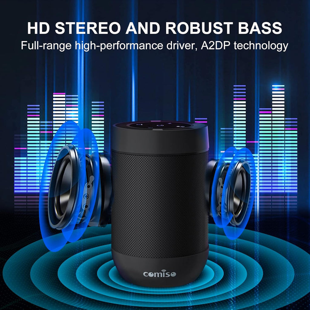 Bluetooth Speaker, Portable Bluetooth Speakers with Wireless Stereo Pairing, Built in Mic, 360° HD Sound,IP65