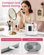 3-in-1 Electric Makeup Brush Cleaner Machine with Automatic Cleaning and Drying Holder, USB Powered Cosmetic Brush