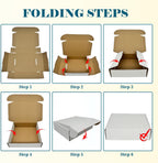 Small Shipping Boxes 7x6x2, Set of 25, White Corrugated Cardboard Box Mailer (YD762-25W)