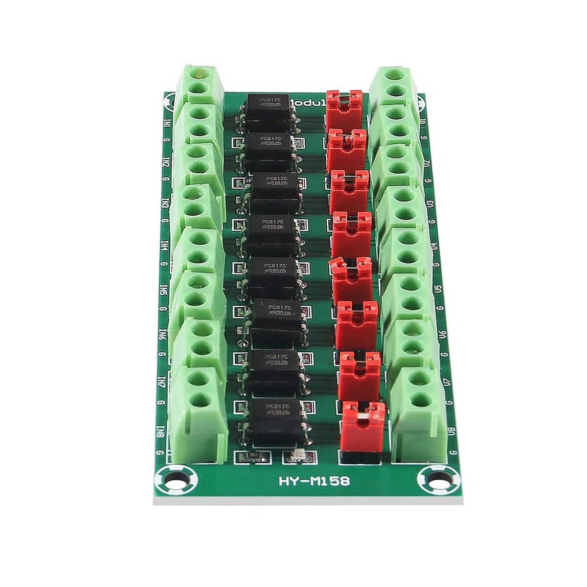 2Pcs PC817 8 Channel Optocoupler Isolation Board 3.6-30V Driver Photoelectric Isolated Module Voltage Converter Adapter Module