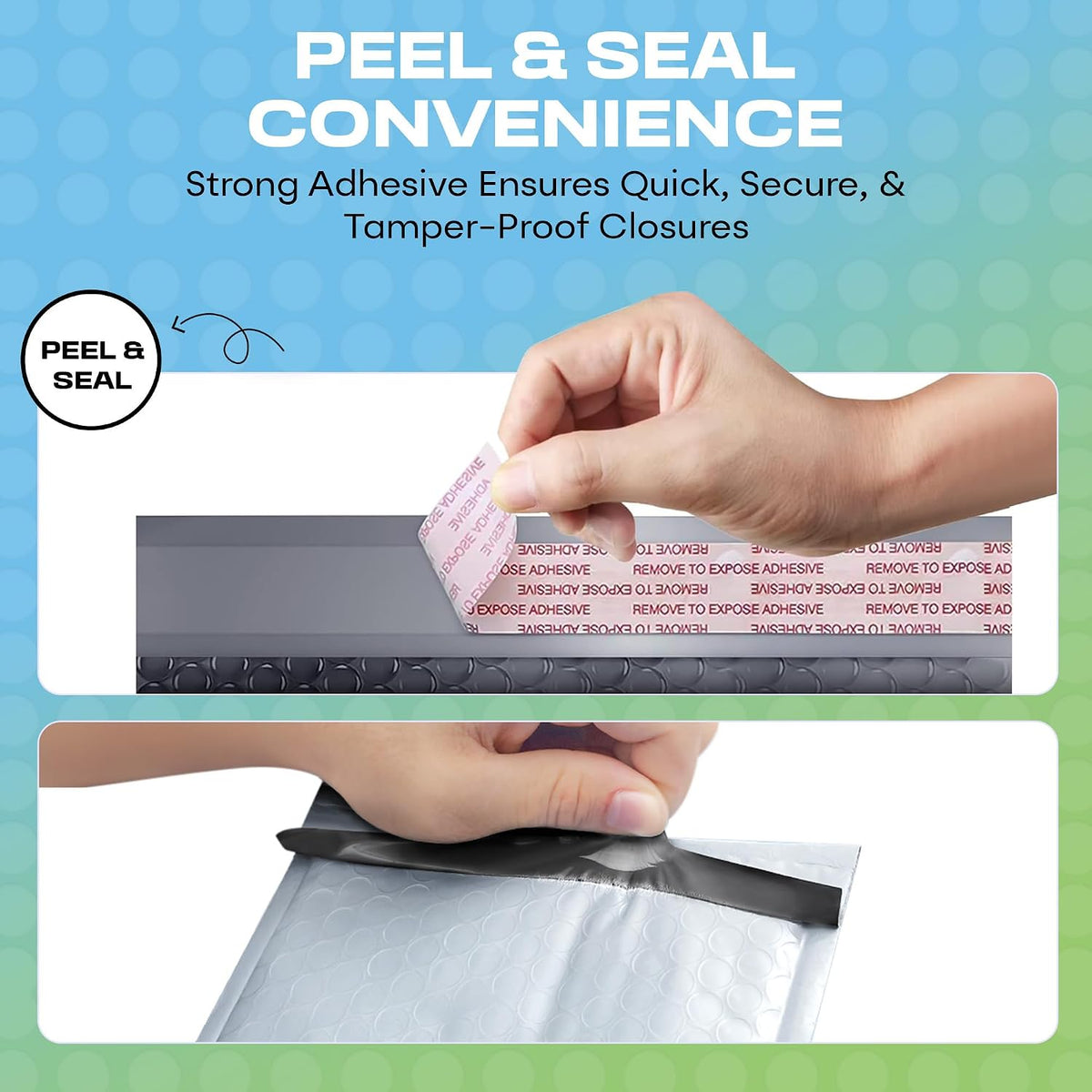 Arctic White Bubble Mailers 8.5x12 Poly Padded Envelopes #2 100 Pack