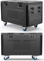 Rolling Road Case 44"x22"x24", Heavy Duty Cable Trunk with Wheels | Stackable Utility ATA Flight Case