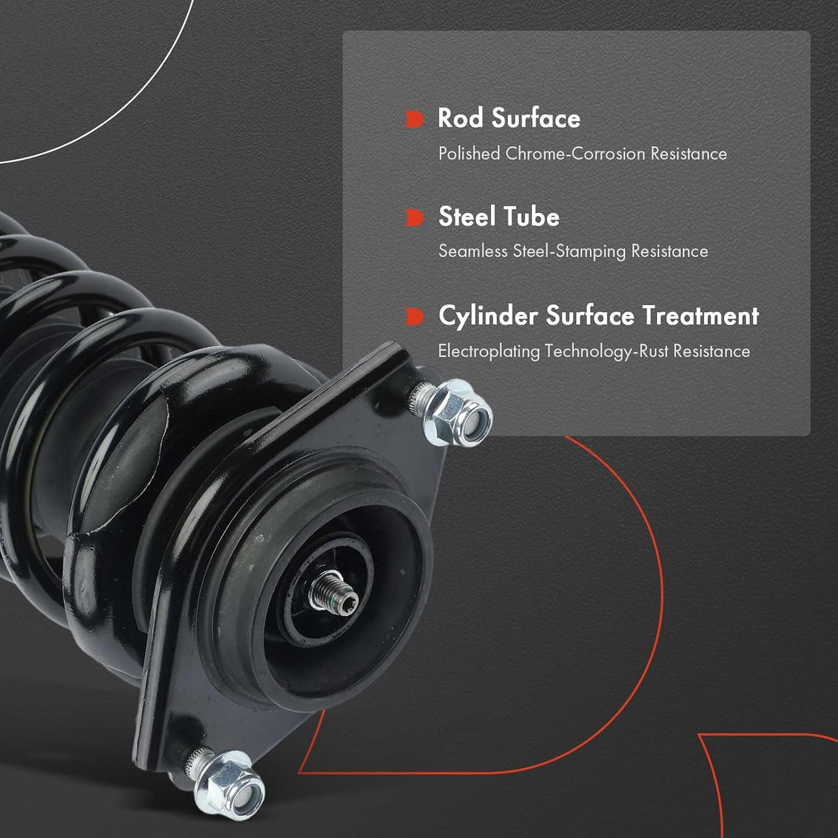 A-Premium Rear Strut and Coil Spring Assembly Compatible with Subaru