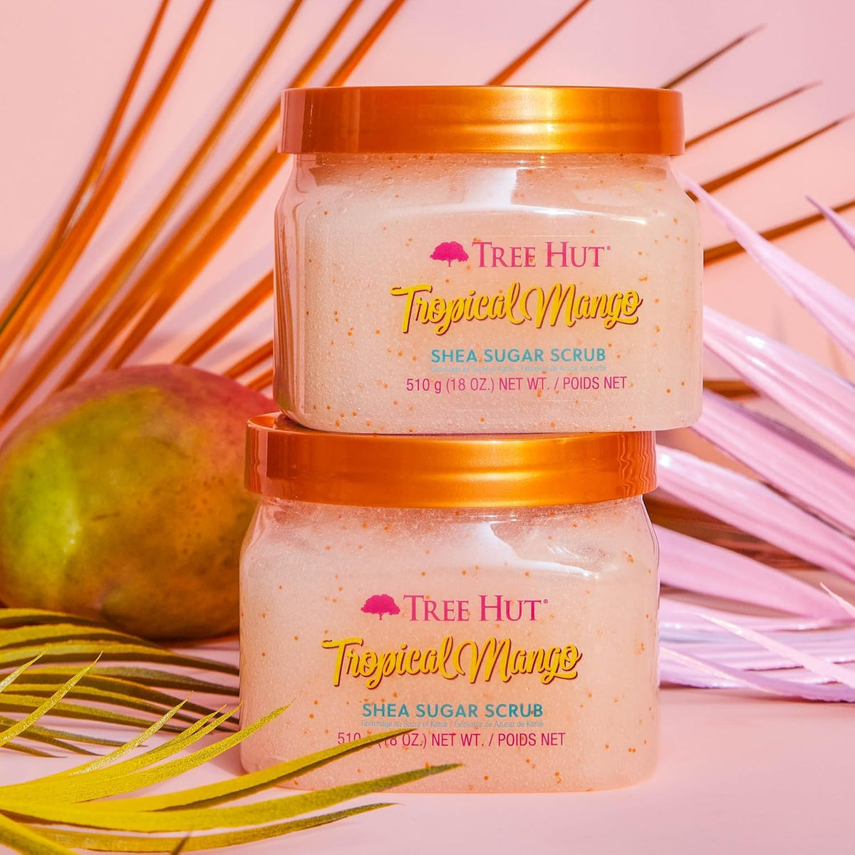 Tropical Mango Body Scrub, Exfoliating Sugar Scrub, Vegan, 18 Oz