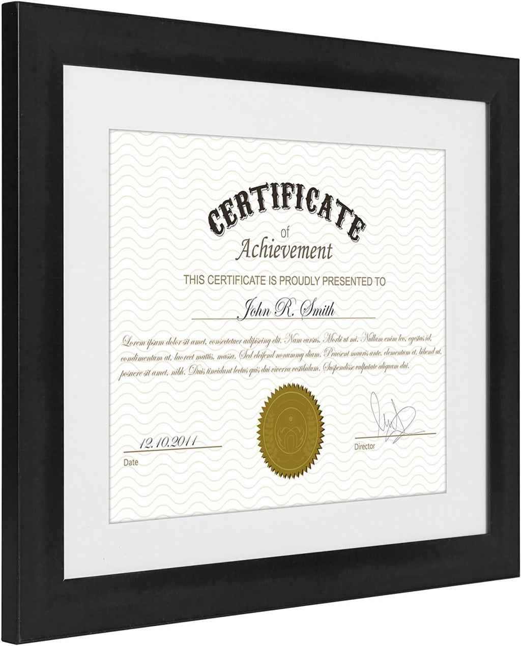 11x14 Diploma Frame with Shatter-Resistant Glass - Set of 2 - Use as 8.5x11 Frame with Mat or Display 11x14 Documents