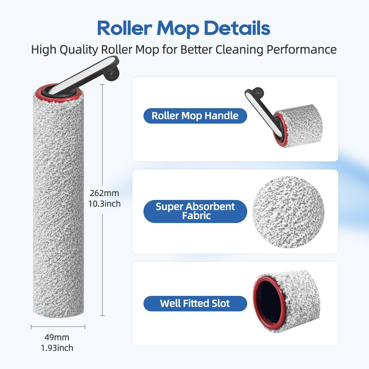 Replacement Parts Compatible with Dreame H12 Pro/Dual HSB4 Roller Brush