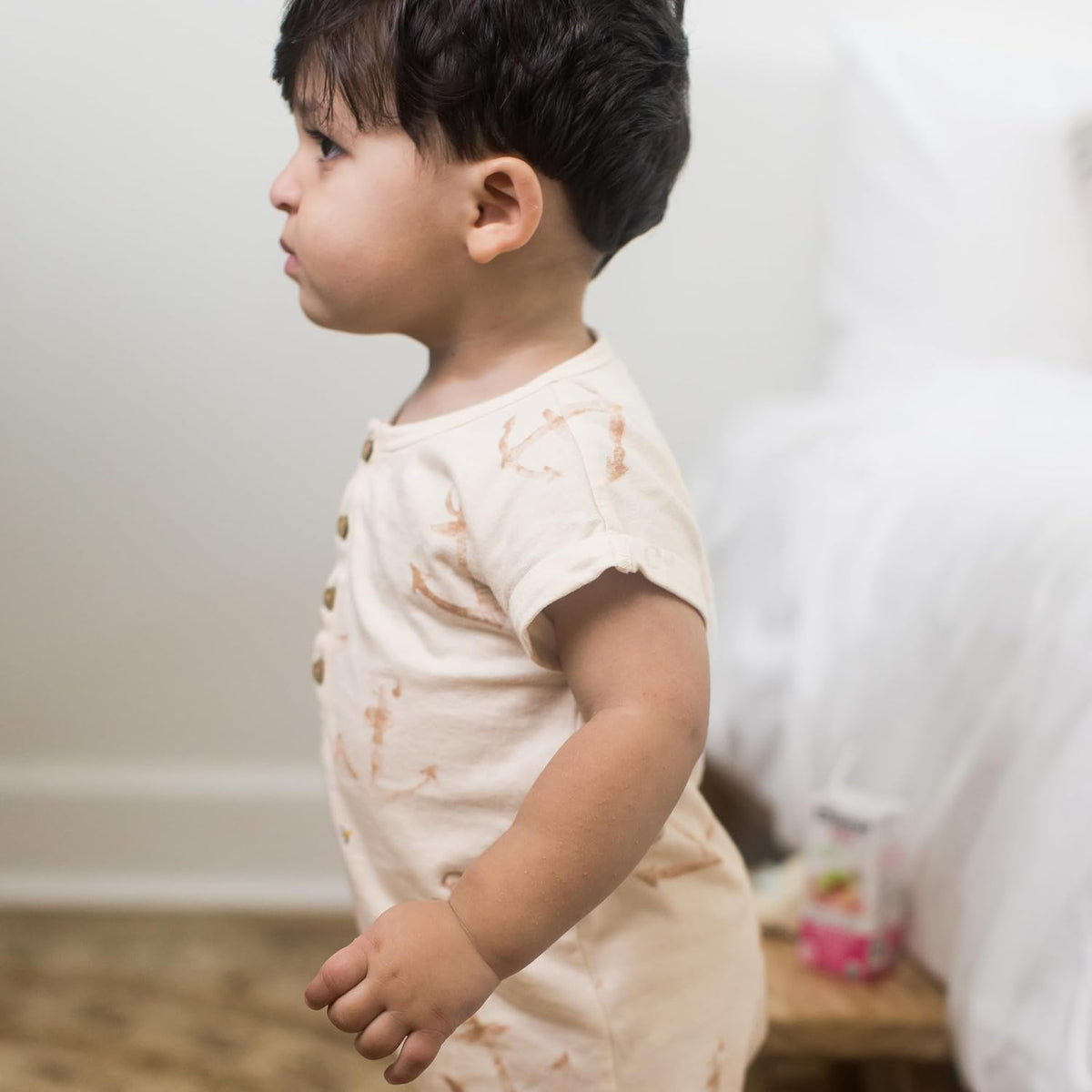 Baby Boys' Short Sleeve Rompers, 100% Organic Cotton One-piece Coverall and Layette Set