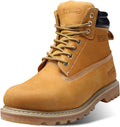 Steel Toe Work Boots for Men, 6-Inch Non Slip Comfortable Leather Waterproof Industrial Construction Safety Workboots