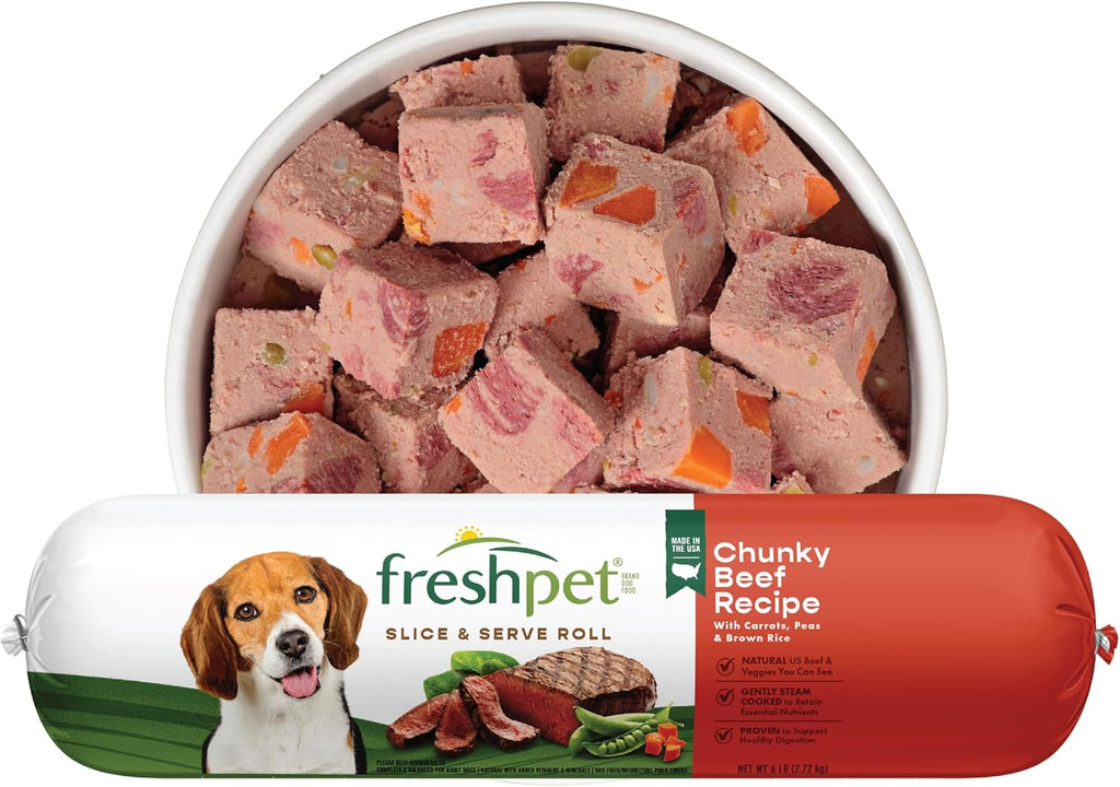 Healthy & Natural Dog Food, Fresh Beef Roll, 6lb