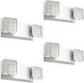 FREELICHT 4 Pack Emergency Lights for Business, Square Heads, 90min Battery