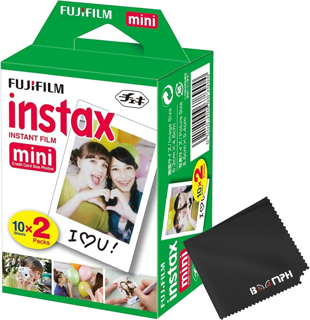 Instax Mini Instant Camera Film: 20 Shoots Total, (10 Sheets x 2) - Capture Memories Anytime, Anywhere - Boomph's