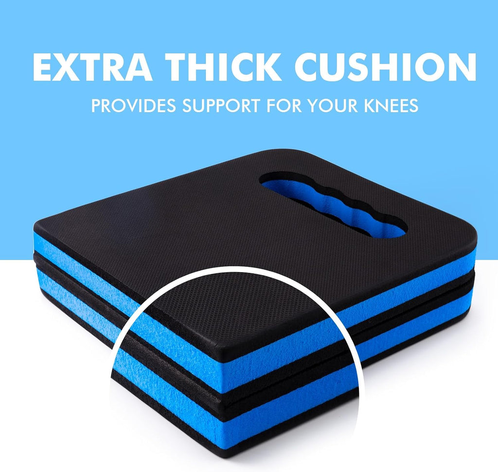 Kneeling Pad with Carrying Handles, Extra Thick Foam Cushioning Mat for Knee, Water Resistant Knee Pad for Gardening
