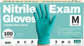 SUP Exam Plus Nitrile Gloves, Powder-Free Disposable, Teal 100 Count