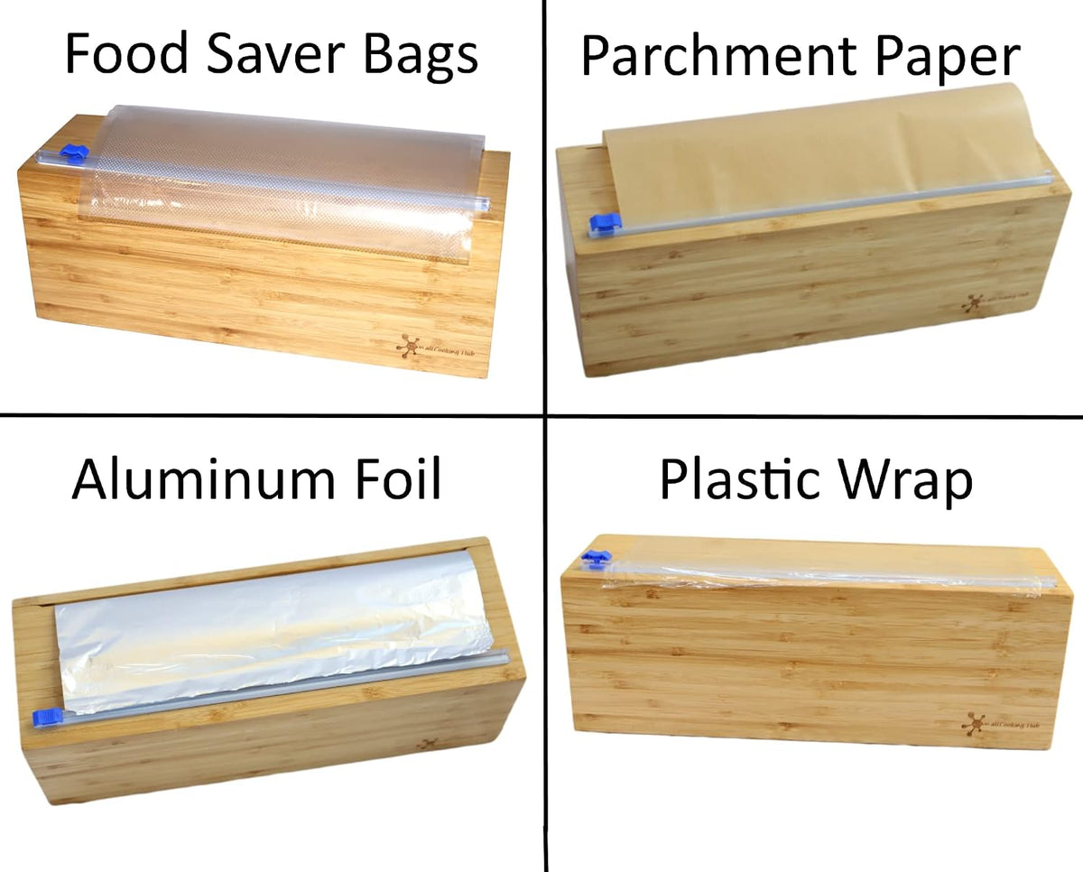 Large Vacuum Sealer Bag Roll, Food Wrap Dispenser with Slide Cutter