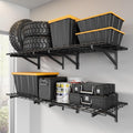 4 Pack Heavy Duty Garage Wall Shelving Set (2x3ft), Wall Mounted Garage Shelves 1400lbs Capacity, 24"x72" Shelf