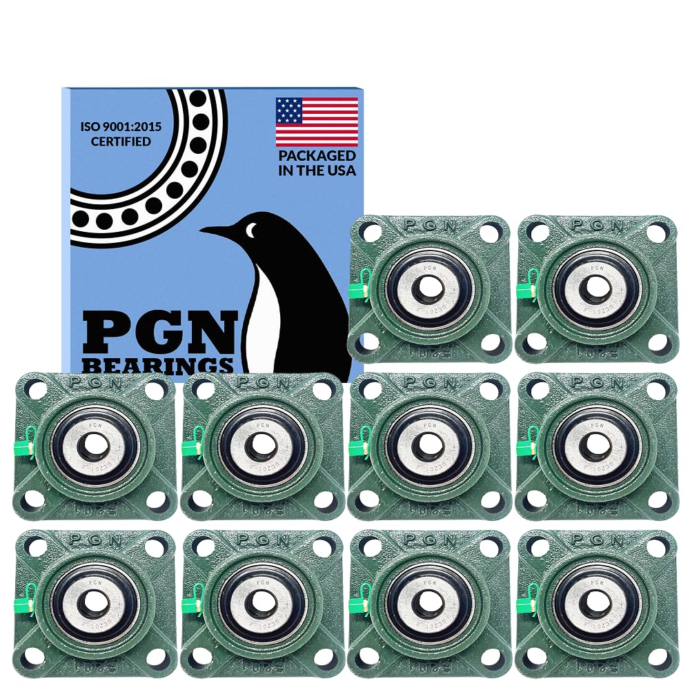 PGN UCF201-8 (10 Pack) Square Flange Bearing 1/2" Bore