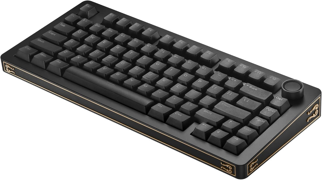 M80 75% Metal Wireless Mechanical Keyboard, 5000mAh, Bluetooth, 2.4G & Wired, Hot-Swappable, Multi-Function Dial