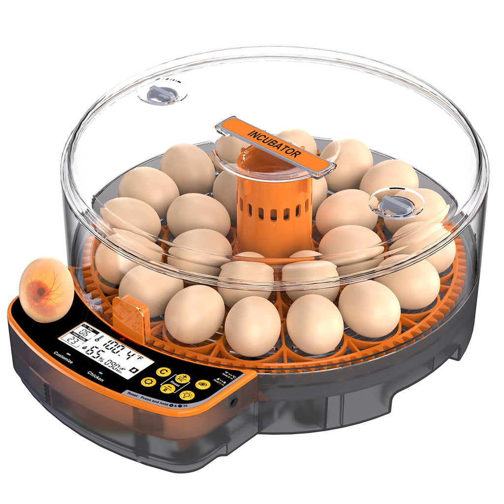 24 Egg Incubator - Smart Incubators for Hatching Chicken Eggs with Temperature & Humidity Control, Egg Candler, Auto