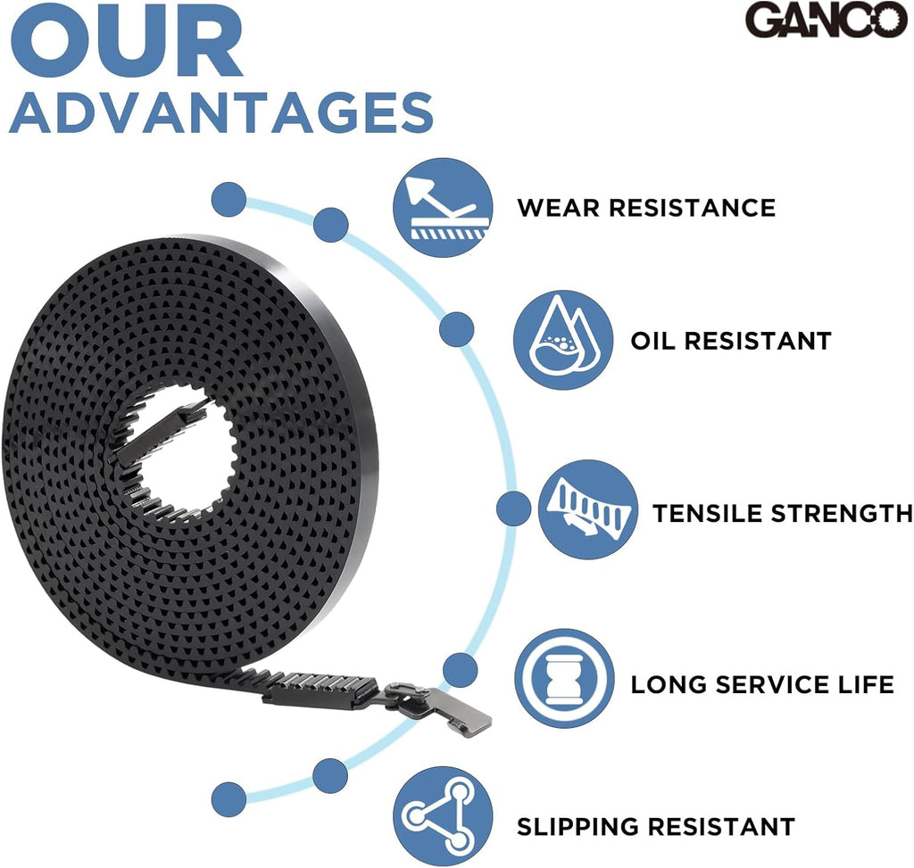 Garage Door Opener Drive Belt 41A5250 Replacement 237" Belt for 7ft High Garage Doors Compatible with Chamberlain