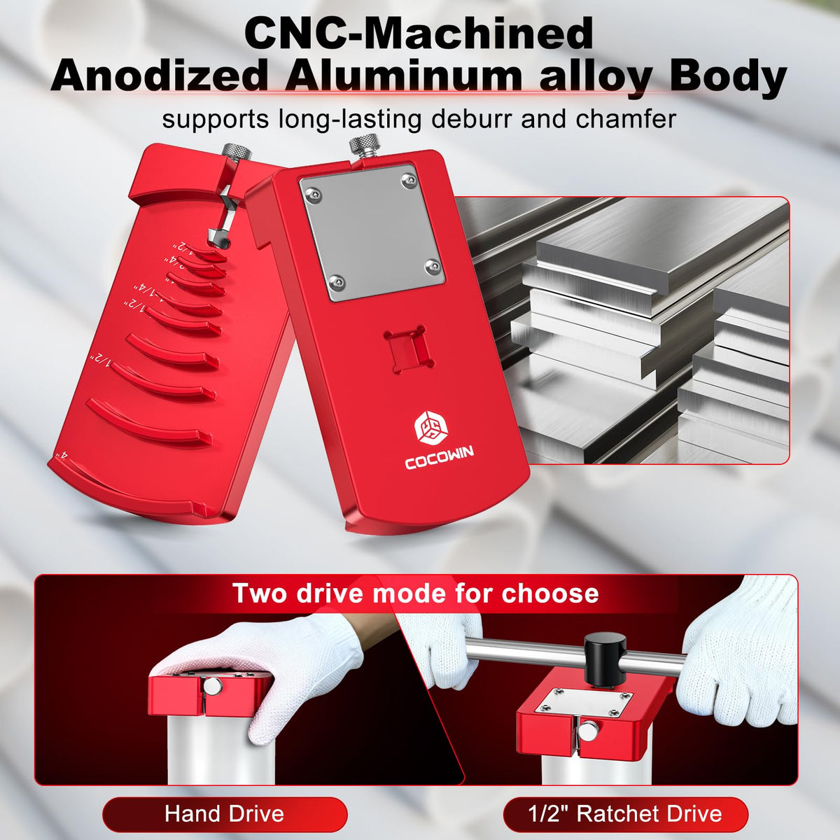 PVC Pipe Deburring Tool for External & Internal Chamfer, PVC Pipe Cutter
