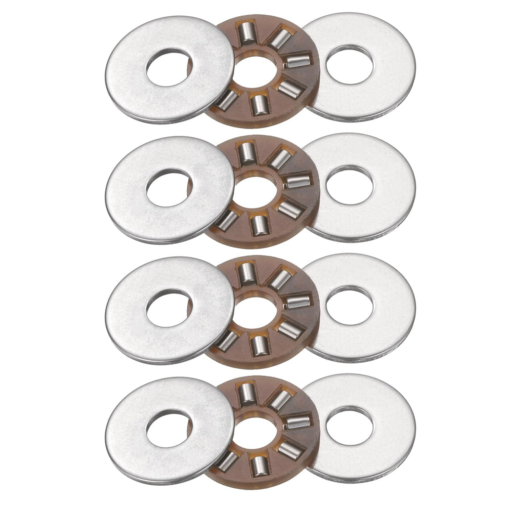 uxcell AXK0515 Thrust Needle Roller Bearings ID 5mm OD 15mm T 4mm 4 Sets