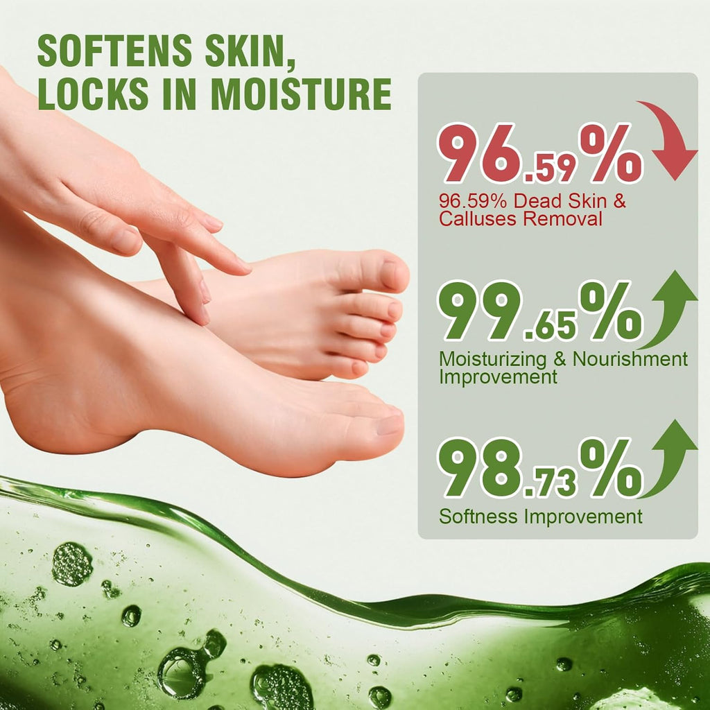 6 Pairs Moisturizing Foot Masks with Shea Butter, Jojoba Oil | Hydrating Foot Mask For Dry Cracked Feet, Moisturizing