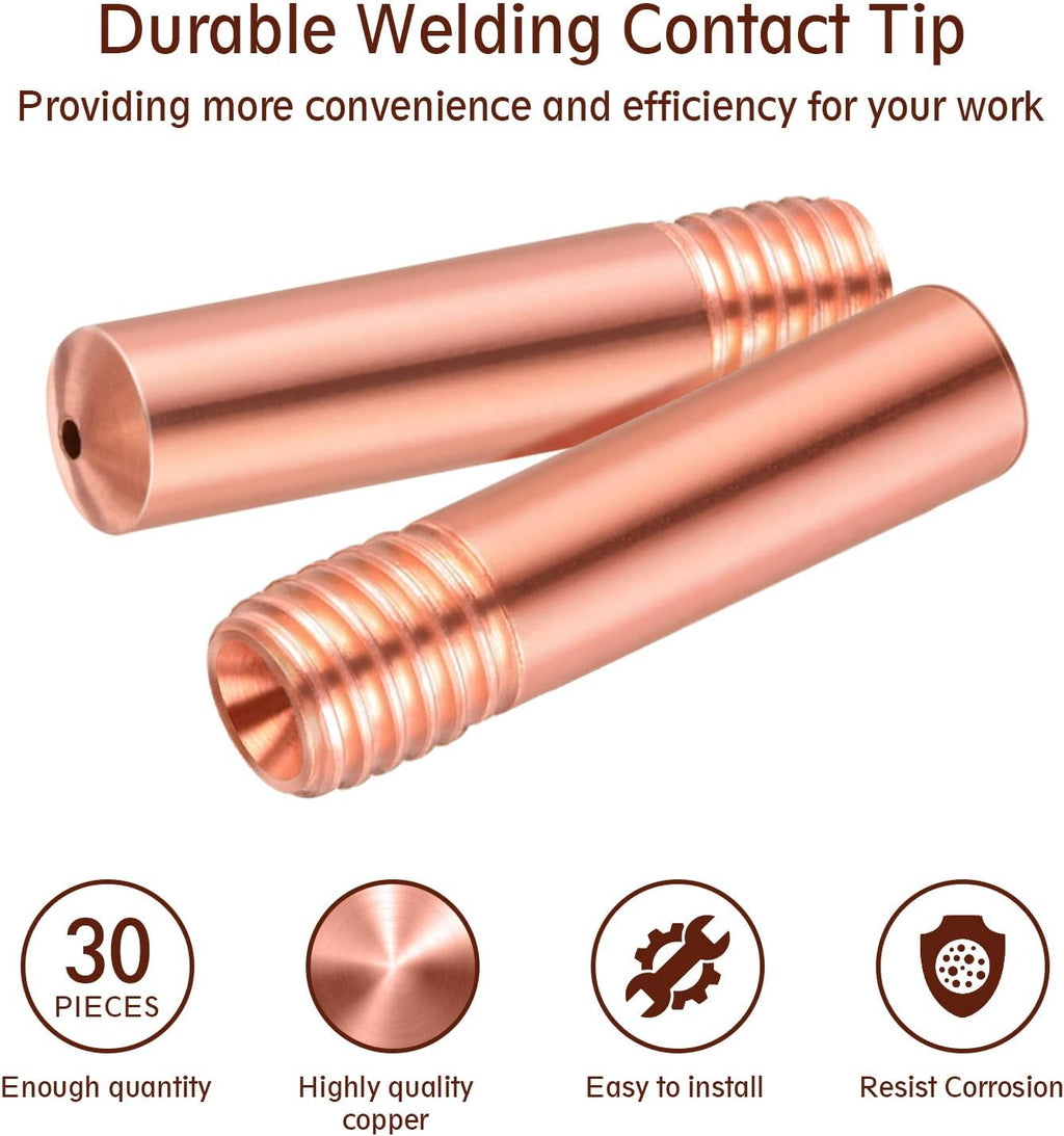 Honoson 30 Pack Mig Welding Contact Tips. 035" 11‑35 000068 for Mig Guns