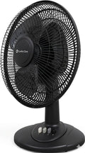 16" 3-Speed Oscillating Table Fan for Home - Black
