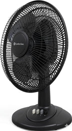 16" 3-Speed Oscillating Table Fan for Home - Black