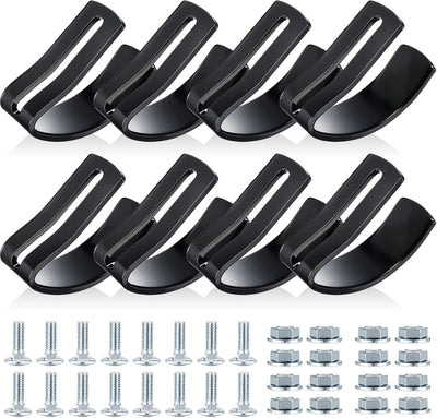 8 Pcs Snow Plow Skid Shoes Replacement for Lawn Tractor Adjustable Attachment with Screws and Nuts for Snow Plowing