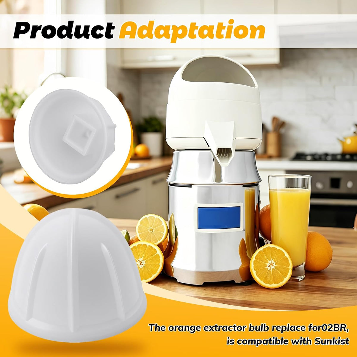Orange Extractor Bulb Compatible with Commercial Juicer Machine Sunkist