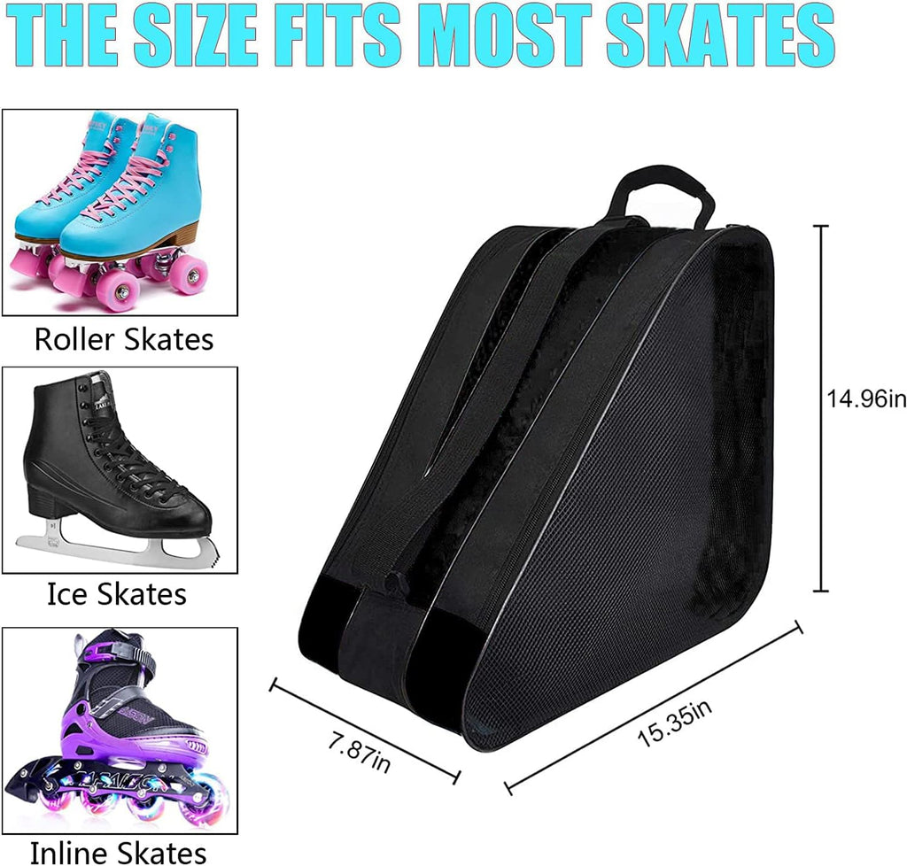Skate Bags, Great for Roller Skates, Ice Skates, Quad Skates, Inline Skates, Rollerblade, Figure Skates, Ice Hockey